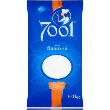 7001 őstengeri jódozott párolt finom só 1000gr