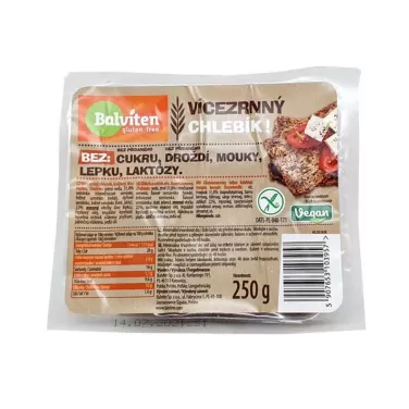 Gluténmentes teljeskiőrlésű magvas kenyér 250 g