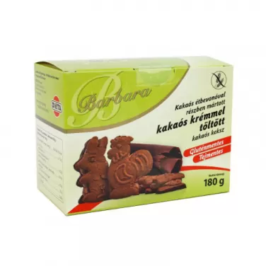 Gluténmentes kakaós keksz kakaós tölt. étbevonatos 150 g