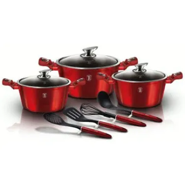 10 részes edénykészlet, Metallic Line Burgundy Edition (BH/6150A)