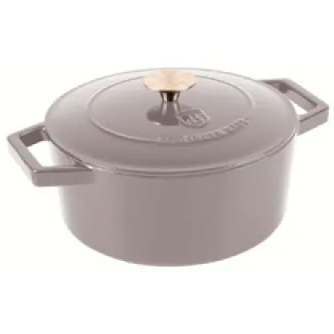 Öntöttvas lábas, 24 cm, taupe (NEW) (BH/6525)