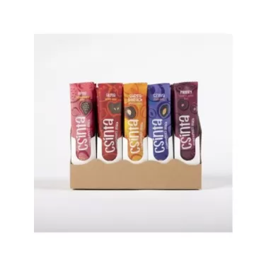 gyümölcstekercs válogatás kínálódobozban 5 féle íz 900 g V1