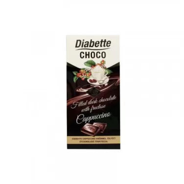 choco cappuccino ízű krémmel töltött étcsokoládé fruktózzal 80g