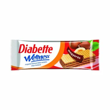 wellness mogyorós krémmel töltött mártatlan ostya fruktózzal 50g