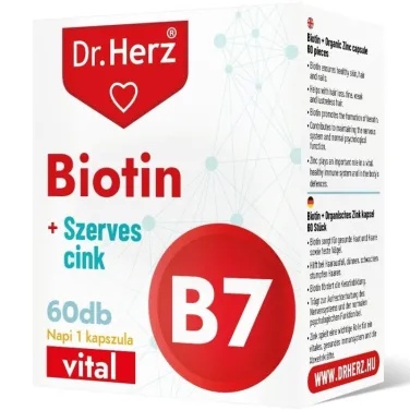 biotin+szerves cink kapszula 60db