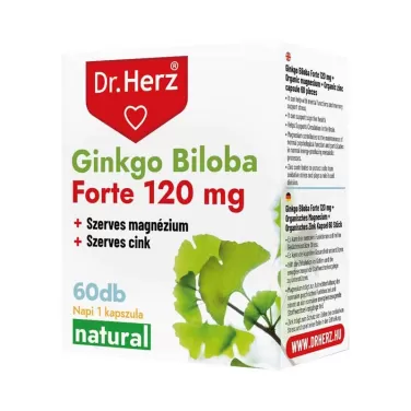 ginkgo biloba forte 120mg+szerves magnézium+szerves cink kapszula 60db