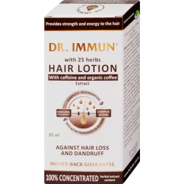 Dr.immun 25 gyógynövényes hajcseppek koffeinnel és biokávé kivonattal 50 ml