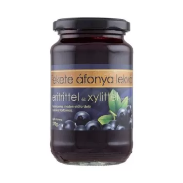 fekete áfonya lekvár eritrittel és xylittel 370 g