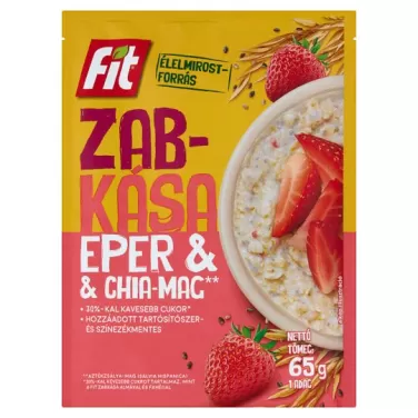zabkása chia maggal és eperrel 65 g