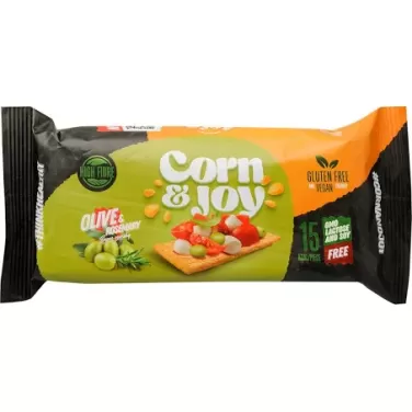 Gluténmentes corn&joy extrudált kenyér rozmaring,olíva 20g