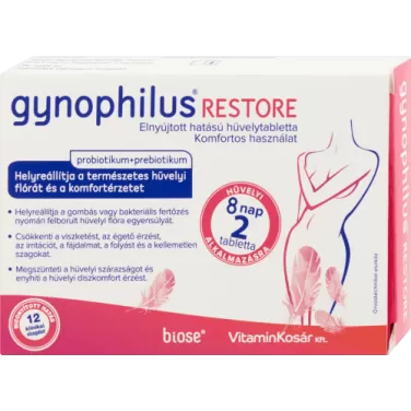 Gynophilus restore elnyújtott hatású hüvelytabletta 2 db