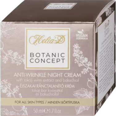 botanic concept éjszakai ránctalanító krém tokaji bor kivonattal és bakuchiollal 50 ml