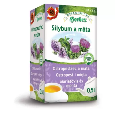 máriatövis és menta tea 20x4g 80 g