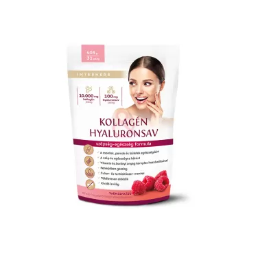 Interherb kollagén hyaluronsav italpor vadmálna ízű 403g