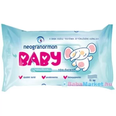 Neogranormon baba törlőkendő sensitive 55 db