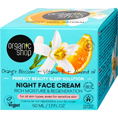 arckrém éjszakai narancsvirággal e-vitaminnal és mandulaolajjal 50 ml