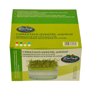 Réde csíráztató üvegtál szűrővel 1 db