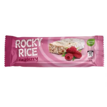 Rocky Rice puffasztott rizsszelet fehércsokis málna 18 g