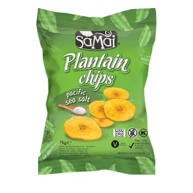 plantain főzőbanán chips tengeri sós 75 g