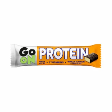 go on tejcsokoládéval bevont vaníliás protein szelet 50 g
