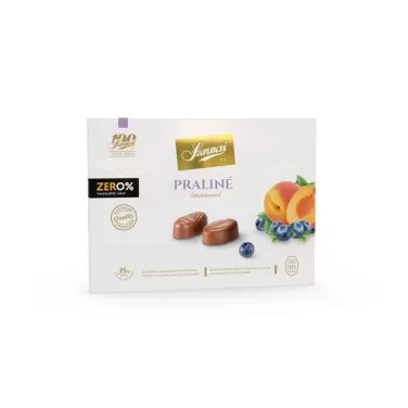 zero praliné áfonya és sárgabarack töltött maltitos tejcsokoládé 105 g