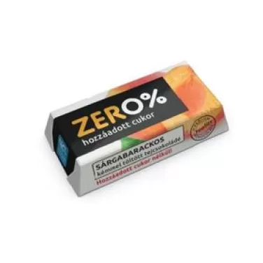 zero sárgabarack ízű krémmel töltött tejcsokoládé édesítőszerrel 21 g