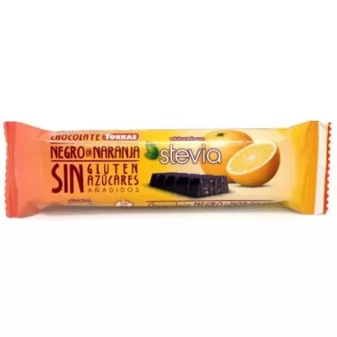 Gluténmentes étcsokoládé narancsos steviával 35 g