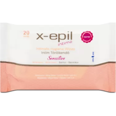 X-Epil intimo intim törlőkendő-sensitive 20 db